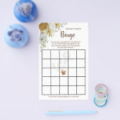 Boho Autumn Floral Vrijgezellenfeest Bingo Game Ka Flyer (Enkel)