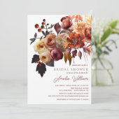 Boho Autumn Floral Vrijgezellenfeest Kaart (Staand voorkant)