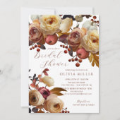 Boho Autumn Floral Vrijgezellenfeest Kaart (Voorkant)