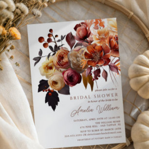 Boho Autumn Floral Vrijgezellenfeest Kaart