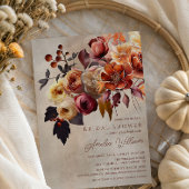 Boho Autumn Floral Vrijgezellenfeest Kaart
