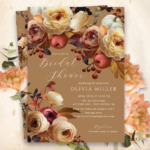 Boho Autumn Floral Vrijgezellenfeest Kaart