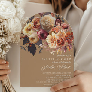 Boho Autumn Floral Vrijgezellenfeest Kaart