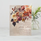 Boho Autumn Floral Vrijgezellenfeest Kaart (Staand voorkant)