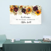 Boho Autumn Floral Vrijgezellenfeest Welkom Spandoek (Beurs)
