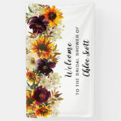 Boho Autumn Floral Vrijgezellenfeest Welkom Spandoek (Verticaal)