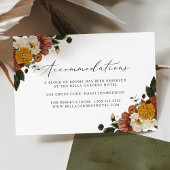 Boho Autumn Floral Wedding Accommodations Kaart