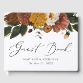 Boho Autumn Floral Wedding Gastenboek (Voorkant)