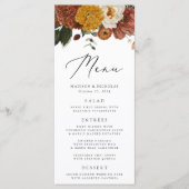 Boho Autumn Floral Wedding Menu (Voorkant)