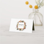 Boho Autumn Floral Wedding Plaatskaartje (Achterkant)
