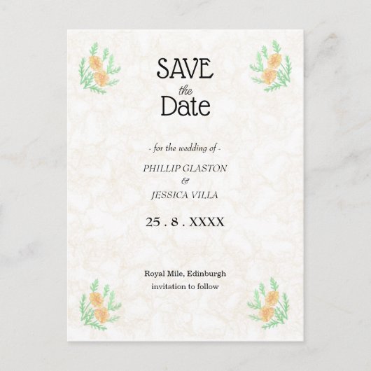 Boho Autumn Flowers Briefkaart (Voorkant)