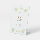 Boho Autumn Flowers Pedestal Sign Reclamebord Met Voetstuk (Voorkant)