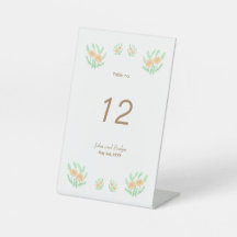 Boho Autumn Flowers Pedestal Sign