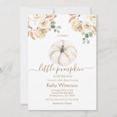 Boho Autumn Herfst Floral Pumpkin Baby shower Kaart (Voorkant)