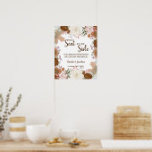 Boho Autumn kiest een stoel aan weerszijden bruilo Poster (Keuken)