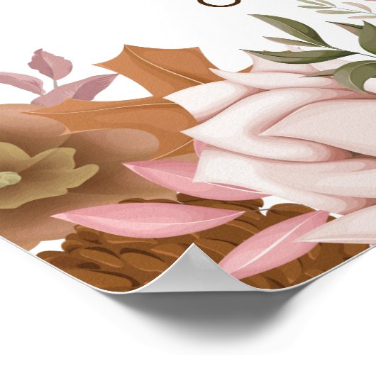 Boho Autumn kiest een stoel aan weerszijden bruilo Poster (Hoek)