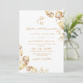 Boho Autumn Leafs | Botanische bruiloft Kaart (Staand voorkant)