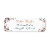 Boho Autumn Leaves Retour Adreslabels Set Etiket (Voorkant)