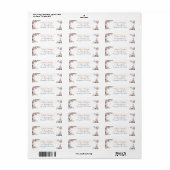 Boho Autumn Leaves Retour Adreslabels Set Etiket (Full Sheet)