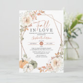 Boho Autumn Pumpkin Herfst In Love Vrijgezellenfee Kaart (Staand voorkant)