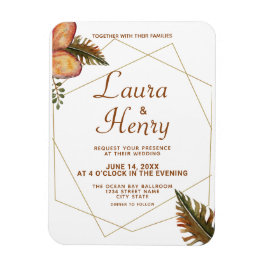 Boho Autumn verlaat geometrische huwelijksmagneet Magneet