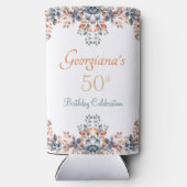 Boho Autumn viert 50ste verjaardag Seltzer Blikjeskoeler (Achterkant)