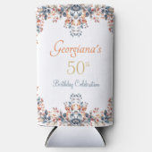 Boho Autumn viert 50ste verjaardag Seltzer Blikjeskoeler (Voorkant)