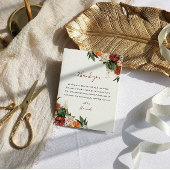 Boho Autumn Vrijgezellenfeest Dank u Bedankkaart