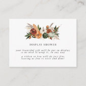 Boho Autumn | Vrijgezellenfeest Display Douche Informatiekaartje (Voorkant)