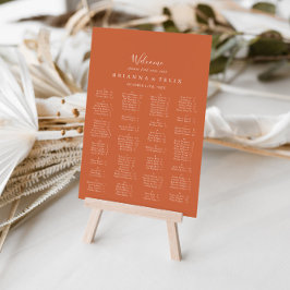 Boho Autumn Wedding Alfabetical Seating Chart Poster