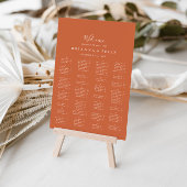 Boho Autumn Wedding Alfabetical Seating Chart Poster