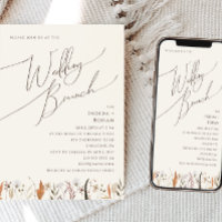 Boho Autumn Wildflower | Beige bruiloft brunch