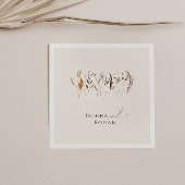 Boho Autumn Wildflower | Beige bruiloft servetten