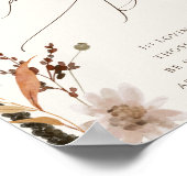 Boho Autumn Wildflower | Beige Deze kaars brandt Poster (Hoek)