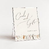 Boho Autumn Wildflower Beige Kaarten en cadeaubord Poster