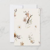 Boho Autumn Wildflower | Beige QR Code RSVP-kaart RSVP Kaartje (Achterkant)
