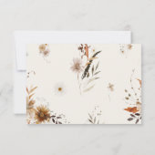 Boho Autumn Wildflower | Beige RSVP-kaart RSVP Kaartje (Achterkant)
