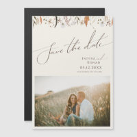 Boho Autumn Wildflower | Beige Save The Date