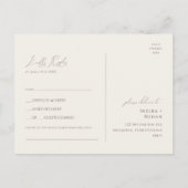 Boho Autumn Wildflower | Beige Song Aanvraag RSVP Briefkaart (Achterkant)