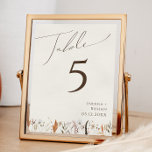 Boho Autumn Wildflower | Beige-tabelnummer Kaart<br><div class="desc">Introductie van onze prachtige boho herfst wilde bloem | beige tafelnummer, dat een eenvoudig en modern ontwerp omarmt dat de schoonheid van natuur weerspiegelt. Met geperste gedroogde herfst waterverf bloemen en terracotta bladeren, het vangt de essentie van oktober verbrande oranje tinten, het creëren van een minimalistisch maar klassiek ontwerp dat...</div>