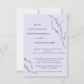 Boho Autumn Wildflower | Boda botánico Kaart (Voorkant)