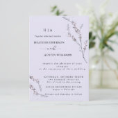 Boho Autumn Wildflower | Boda botánico Kaart (Staand voorkant)