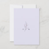 Boho Autumn Wildflower | Boda botánico Kaart (Achterkant)