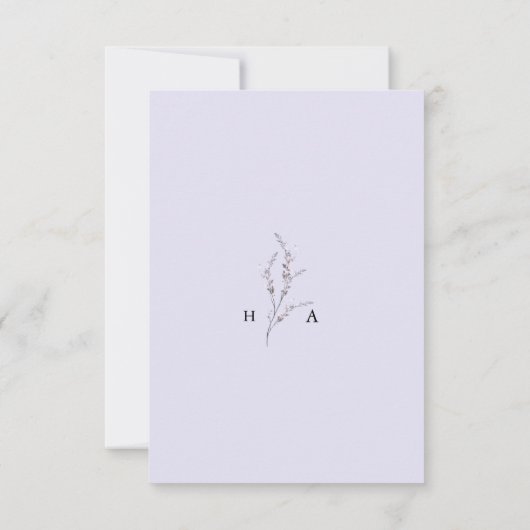 Boho Autumn Wildflower | Boda botánico Kaart (Achterkant)