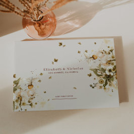 Boho Autumn Wildflower | Botanische bruiloft Gastenboek