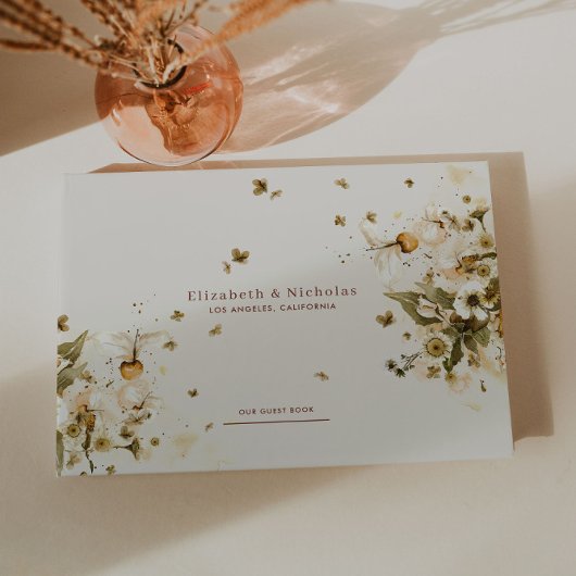 Boho Autumn Wildflower | Botanische bruiloft Gastenboek