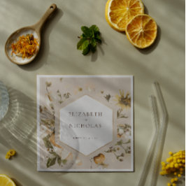 Boho Autumn Wildflower | Botanische bruiloft Servet