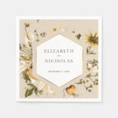 Boho Autumn Wildflower | Botanische bruiloft Servet (Voorkant)