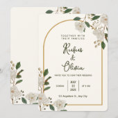 Boho Autumn Wildflower | Botanische bruiloft uitno Kaart (Voorkant / Achterkant)