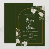 Boho Autumn Wildflower | Botanische bruiloft uitno Kaart (Voorkant / Achterkant)